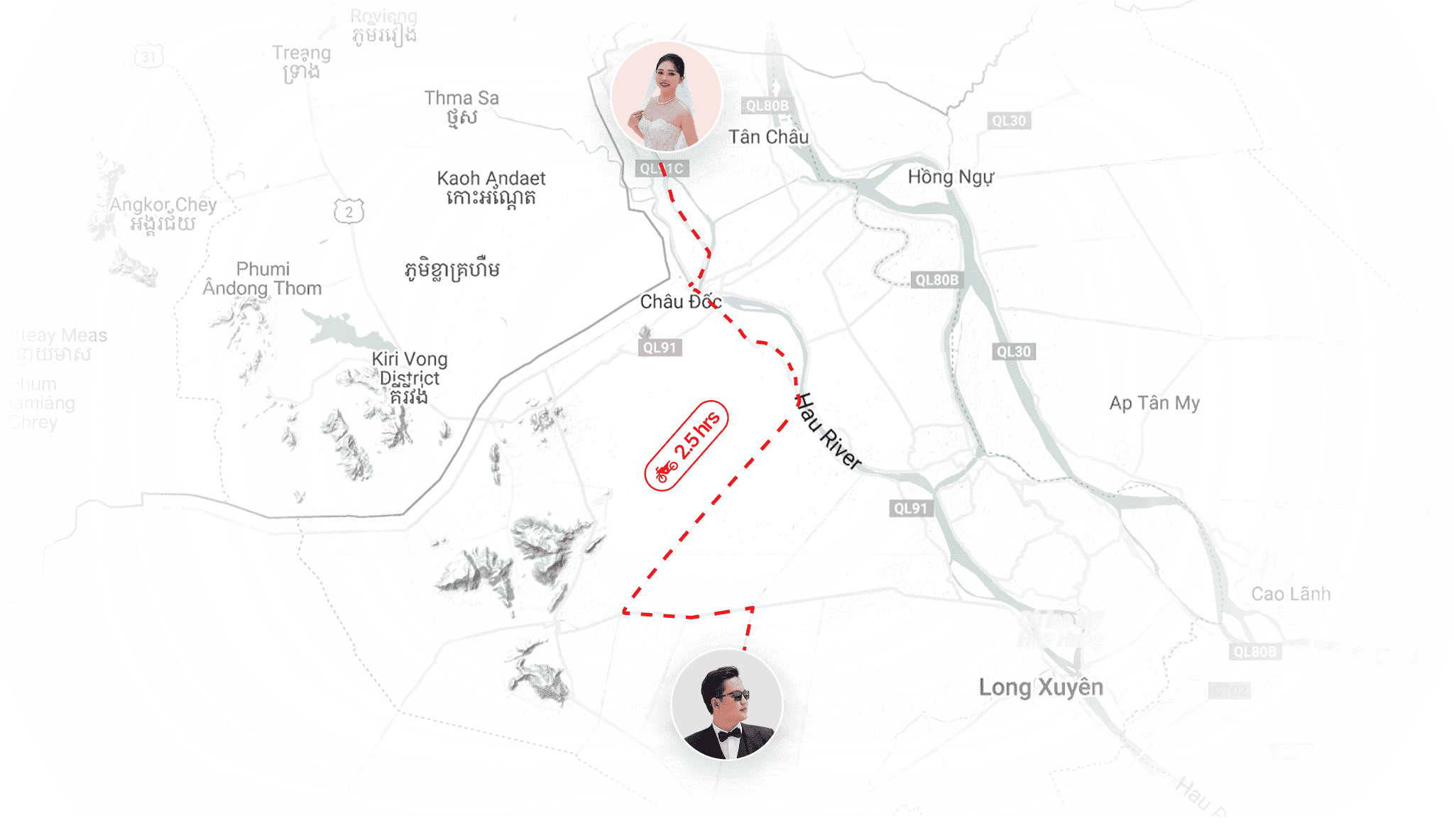 Detailed map for desktop devices